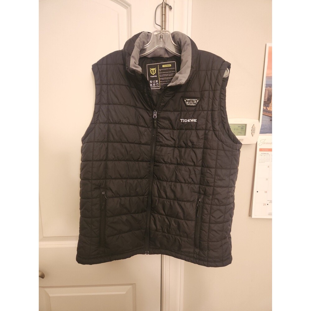 TideWe Men's Black Heated Vest Size M